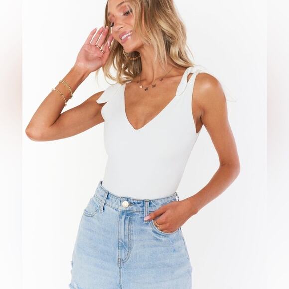 Show Me Your Mumu Kylo Bodysuit White Bone NWOT Size Medium - Picture 6 of 10